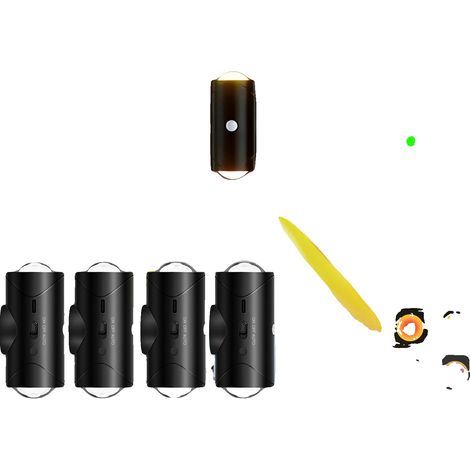 Luz nocturna recargable con sensor de movimiento, color negro - 4 unidades (1/2)
