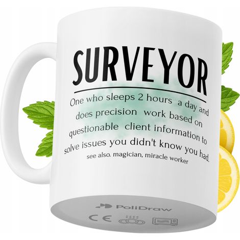 Lustige Kaffeetasse mit witzigem Textdesign für Vermesser – ideal für Geburtstage, Namenstage und Feiertage. Hochwertige Tasse für besondere Anlässe, ob im Büro oder zu Hause. Farbe: Weiß, 330 ml.