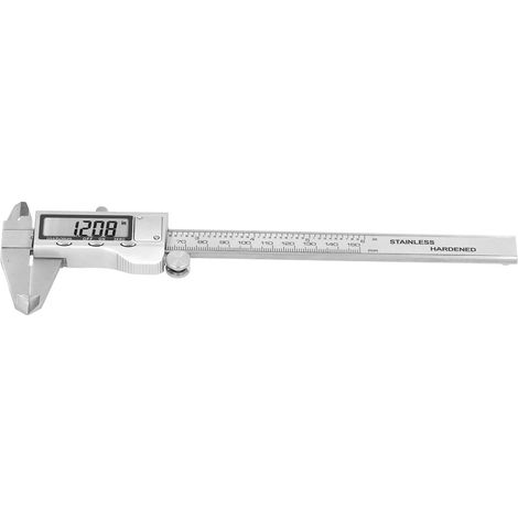 150 mm/6 Zoll Messschieber aus Edelstahl, elektronisches Digitallineal mit großem LCD-Display (1/5)