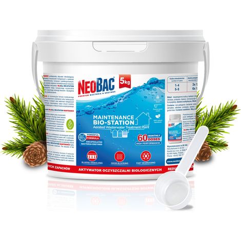 Mantenimiento de la bioestación NeoBac Planta de tratamiento biológico de bacterias 5 kg