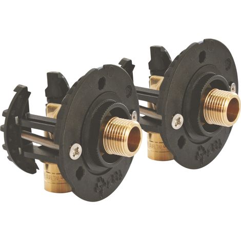 Kit complet de fixation pour robinetterie sous-lavabo – Raccord PER Ø12 – Raccords à glissement M12/17 – Installation rapide en moins de 5 minutes