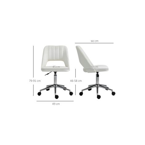 Chaise pivotante beige, chaise de bureau réglable en hauteur pour salon et bureau, compacte, ergonomique et moderne (1/5)
