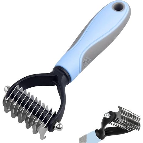 Peigne de toilettage pour animaux, râteau double face pour chiens et chats (1/5)