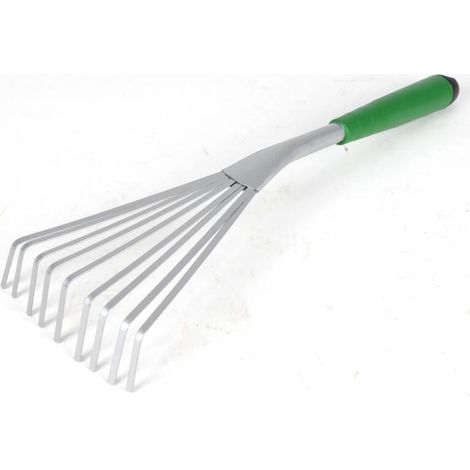 24x Fächer-Rechen Hand-Gartengerät 41,5cm Harke 9 Zacken (1/2)