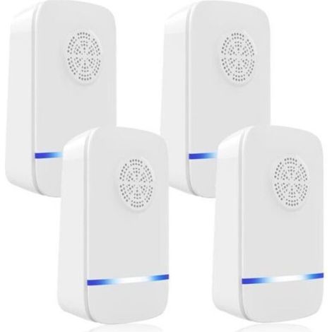Répulsif antiparasitaire à ultrasons, pièges à souris anti-insectes électroniques 4 paquets pour l'intérieur, plug-in répulsif contre les moustiques et les araignées, répulsif efficace contre (1/5)