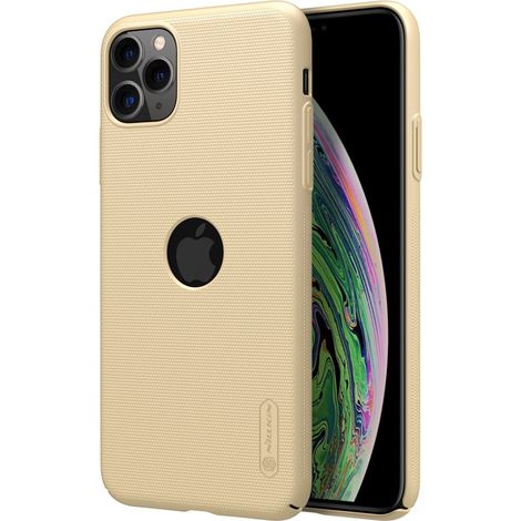 Nillkin Super Frosted Shield - Custodia per Apple iPhone 11 Pro Max con ritaglio per il logo (oro) (1/4)