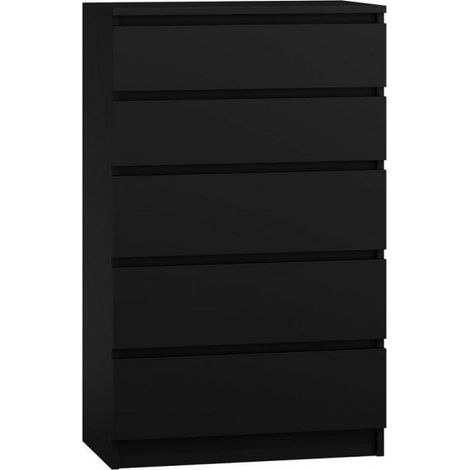 MILANO Cassettiera moderna per camera da letto/soggiorno/ufficio 40x70x109.5 5 cassetti scorrevoli Mobile contenitore chiffon (1/3)