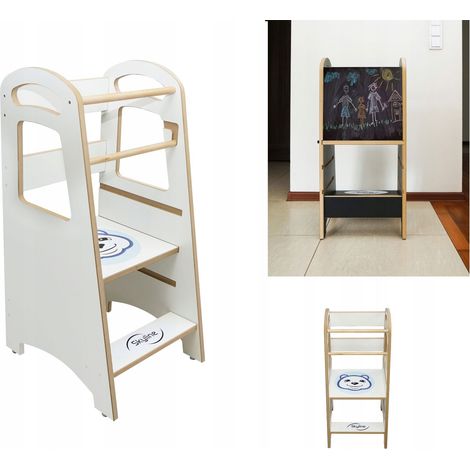 Ayudante de cocina para niños 2 en 1 Pizarra blanca sólida PL (1/5)