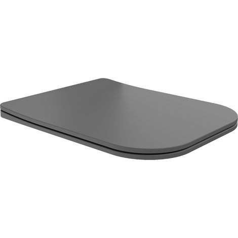 Mexen Teo siège de toilette à descente lente slim, duroplast, gris foncé mat - 39840071 (1/4)
