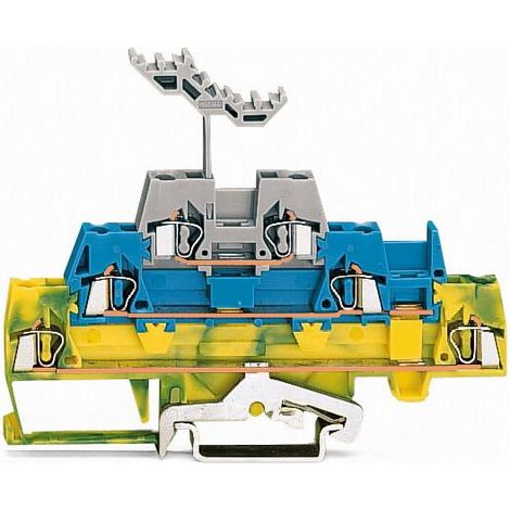 Connettore a tre livelli PE / L / L 2,5 mm2 giallo-verde / blu / grigio 280-547