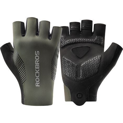 Gants de cyclisme courts sans doigts, taille M - verts
