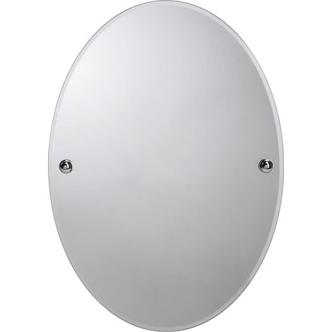 Croydex Oval Tilting Vanity Mirror, Flexi-Fix™, Chrome, 45 x 32cm - Worcester (1/5)
