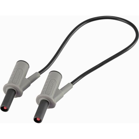 VOLTCRAFT MSB-501 Sicherheits-Messleitung Lamellenstecker 4 mm Lamellenstecker 4 mm 25.00 cm Schwarz (1/5)