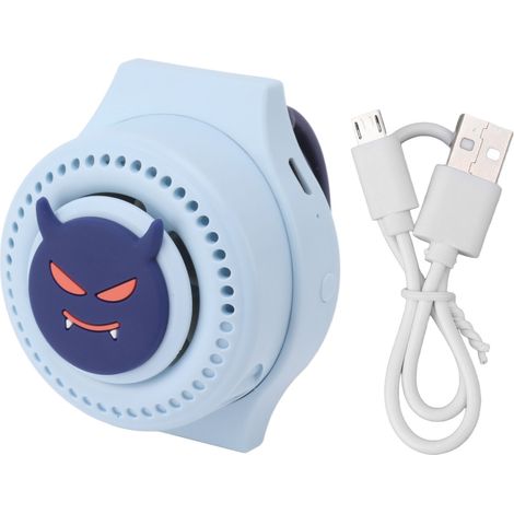 Mini ventilateur montre-bracelet portable, compact et silencieux, rechargeable par USB, idéal pour les enfants, à utiliser à l'intérieur comme à l'extérieur, au bureau ou en voyage. (1/5)