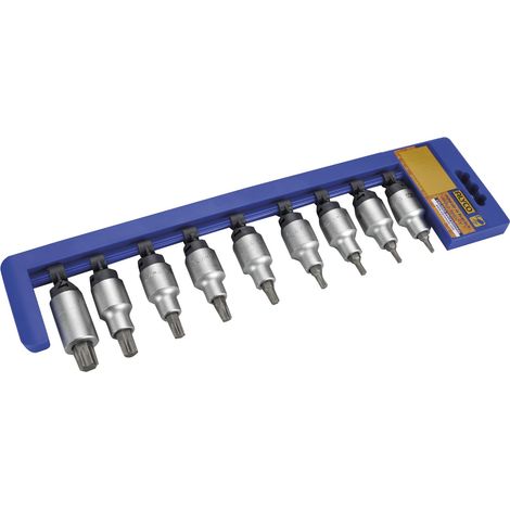 JEU DE DOUILLES 1/2 9 PIÈCES POINTE TORX