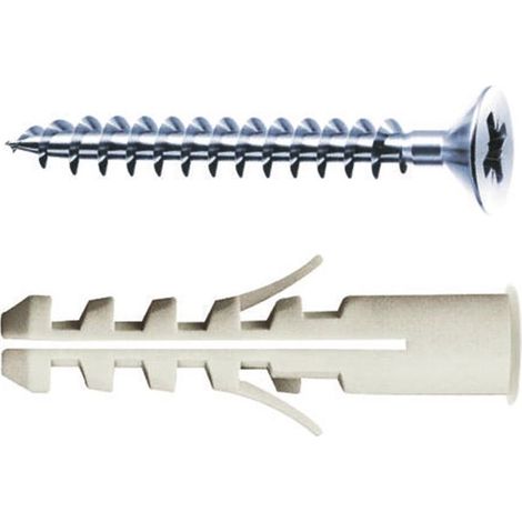 Tasselli in Nylon Con Vite Tsp e Collare Maurer art. MCV104 xL. 6x30mm Cf.100Pz (1/2)