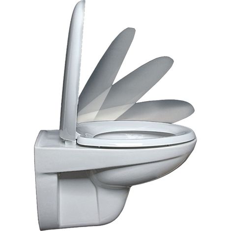 Abattant Wc Descente Assistée Blanc Mazu (1/3)