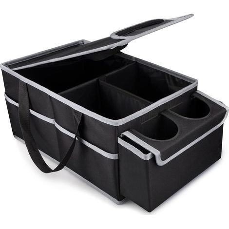 Organisateur voiture pliable Oxford imperméable multi compartiments jouets livres ceinture sécurité (1/5)
