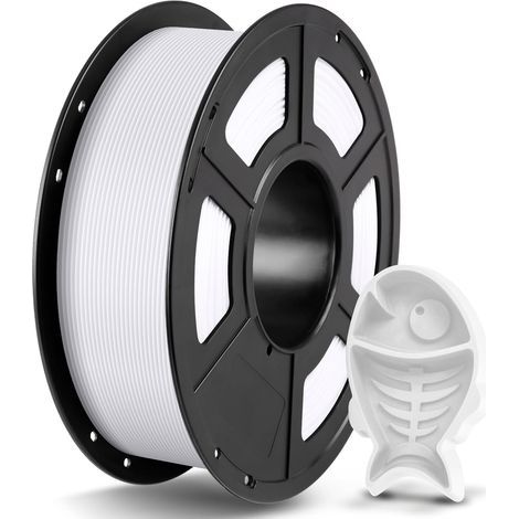 PETG Filament 1.75mm, Filament PETG pour Imprimante 3D, Haute Résistance et Ténacité, Precisione Dimensionale +/- 0.02mm, Bobine de 1kg, PETG Blanc (1/5)