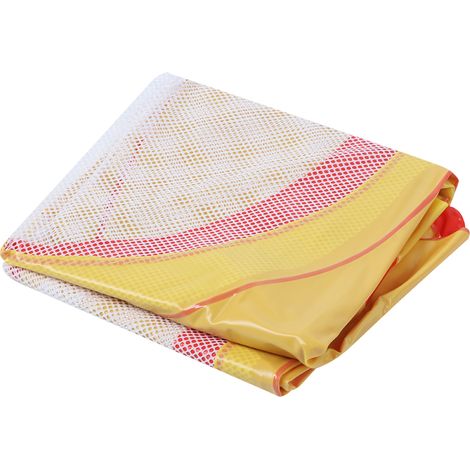 Bouée gonflable individuelle pour piscine, chaise longue en filet, lit flottant unisexe et pour enfants, matelas d'eau, tapis de plage, rouge. (1/5)