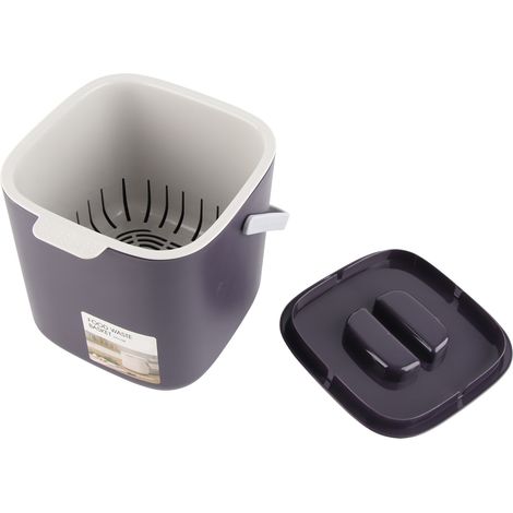 Poubelle de bureau amovible séparation sèche et humide petite avec poignée couvercle adaptée aux voitures cuisines (1/5)