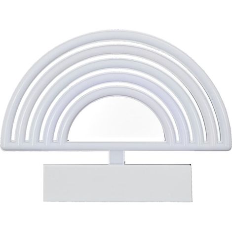 Lampe led effet neon décorative arc-en-ciel sur piles