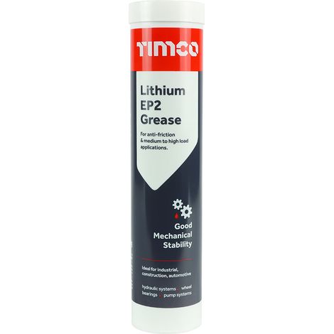 TIMCO Lithium EP2 Grease, High Temperature EP2 Multi-purpose Hydraulic Grease Cartridge - 400g
