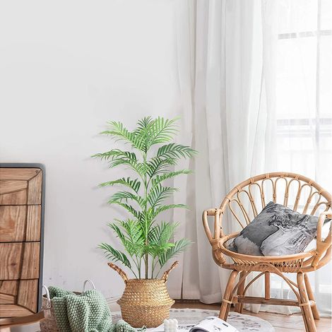 Plante Artificielle Décoration Palmier Artificiel pour Interieur ou Exterieur (110cm) (1/4)