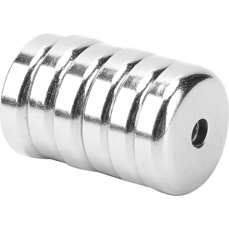 6 Stück 25 mm Durchmesser Rostfreie Topfmagnete mit runder Basis Befestigungsmagnete Bechermagnete (1/5)