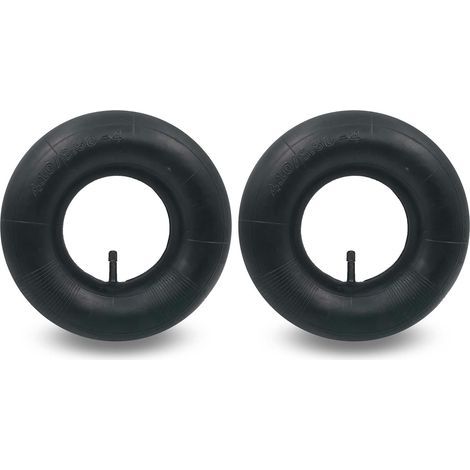 Chambres à air 4.10/3.50-4 pour diable et chariot – Caoutchouc durable – Valve droite – Lot de 2 pièces pour tondeuse à gazon - TR-13 (1/5)