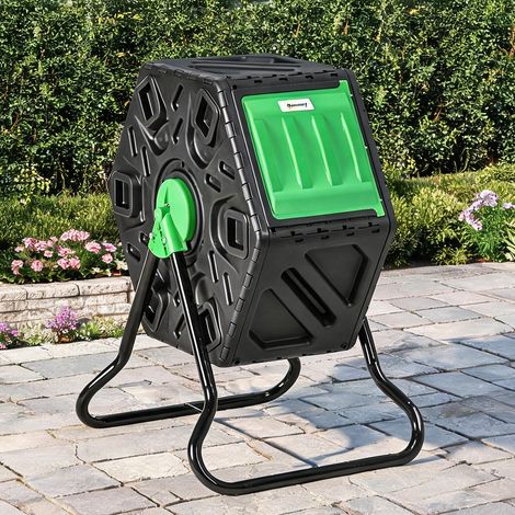 Composteur rapide 65 L en acier et plastique avec rotation 360° (1/5)