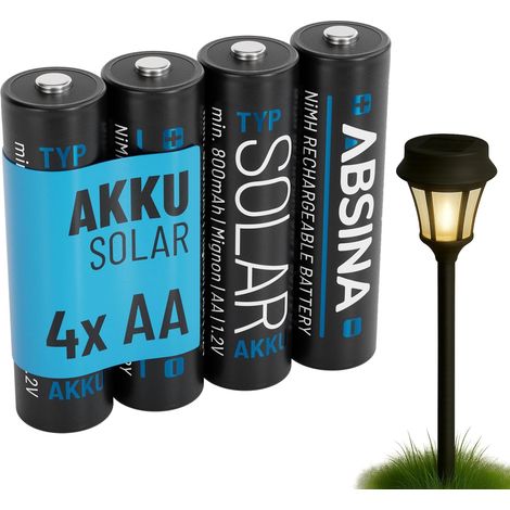 Pile Solaire Rechargeable AA 800mAh 1.2V NiMH (1/5)