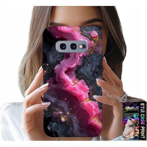Custodia per Samsung Galaxy S10E - retro effetto marmo rosa, motivi alla moda (1/5)