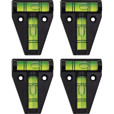 4 Pièces Niveau A Bulle Mini Niveau À Bulle Niveau Camping Car Haute Précision Fixation Magnétique Faible Marge D erreur Résistant Graduation (1/4)