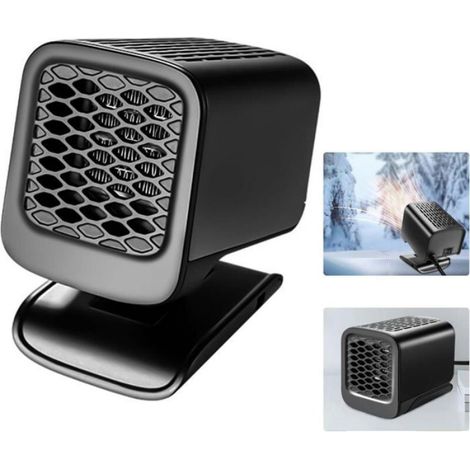 Chauffage Voiture - 12 V 120 W - Dégivreur Ventilateur 2 en 1 - Rotation 360° - Portable Pliable - Pour Voiture Camion - 1 Pièce