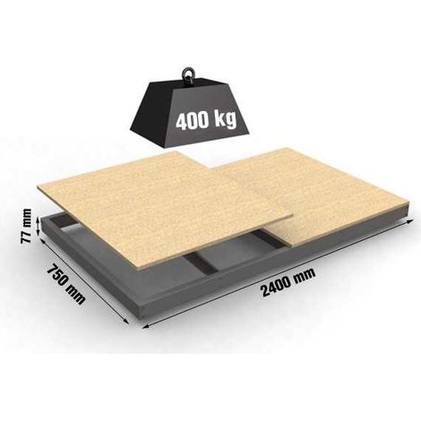 Estanteria 77x2400x750 SIMONFORTE EA 2407 CHIPBOARD GRIS marca SIMONRACK (1/2)
