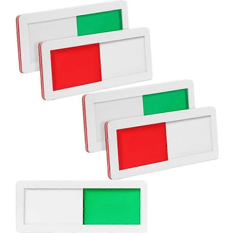Panneau de porte « Libre/Occupé » pour porte coulissante (lot de 15) en acrylique - Pratique et robuste (1/5)