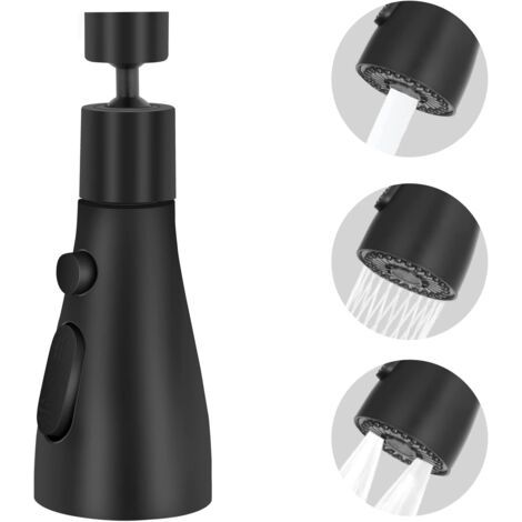 Mousseur robinet cuisine 360° rotatif – 3 modes douchette – Finition métal – Débit max pour usage pro – Adaptateur inclus (1/5)