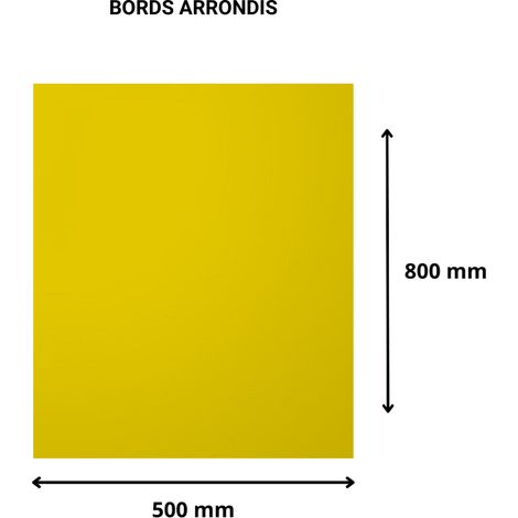 Plaque verre acrylique miroir or 3 mm - 50 x 80 cm (500 x 800 mm) - Verre synthétique - Bord arrondis - Plexiglass (1/5)