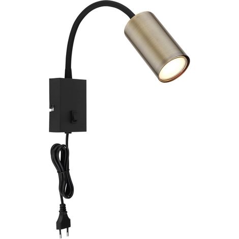 Globo Robby Applique Murale Laiton Noir Design Réglable (1/3)