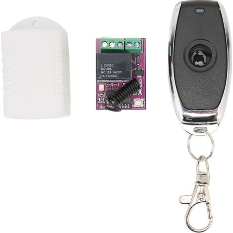 Relais de commande à distance sans fil 20 A avec télécommande et boîtier plastique 12 V (1/5)