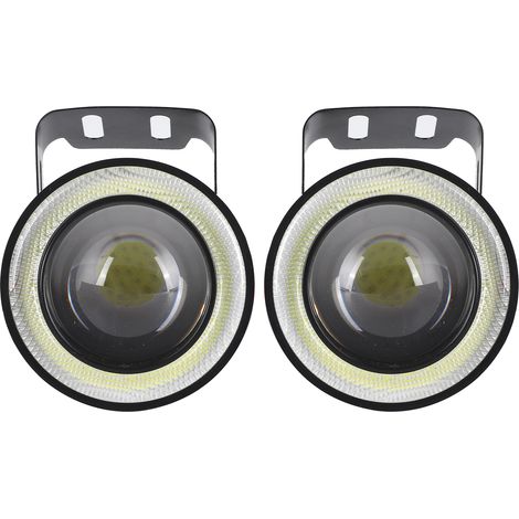 Phares antibrouillard LED 3 pouces pour voiture, type « angel eyes », haute luminosité, étanches IP65, alimentation 12 V CC, universels (1/5)