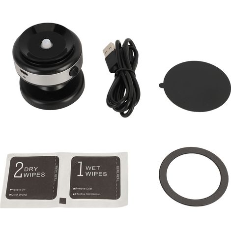 Support de téléphone à ventouse magnétique sous vide électrique, charge sans fil, support de cellule en alliage d'aluminium pour voiture, miroir de gymnastique, argent (1/4)