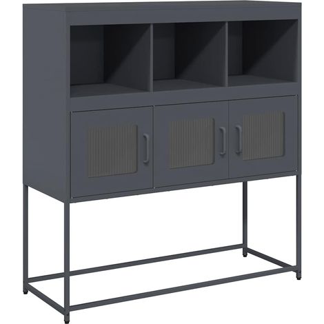 Maison Exclusive - Aparador de acero laminado en frío antracita 1