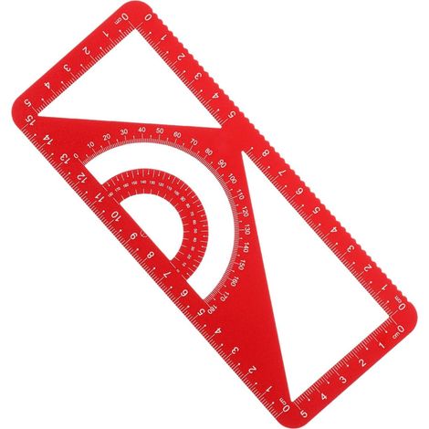de règles géométriques et rapporteur portable en aluminium