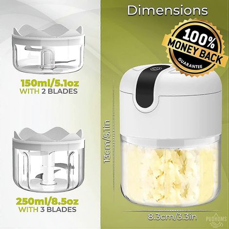 Mini hachoir à ail électrique portable, petit robot culinaire sans fil (1/5)