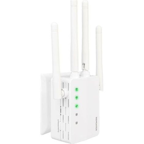 Amplificateur de signal Wi-Fi, répéteur Wi-Fi double bande 2,4 GHz/5,8 GHz, extension de portée Wi-Fi sans fil avec port Ethernet (1/4)