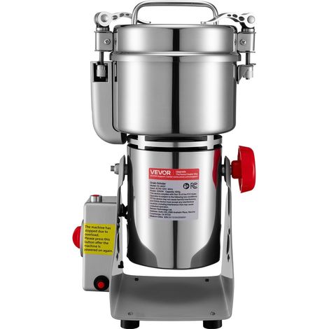 Moulin Électrique Haute Vitesse 800g, Broyeur en Acier Inoxydable 2100W pour Grains Secs, Céréales, Café et Poivre (1/5)