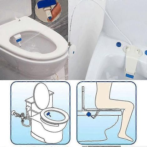 Kit de fixation non électrique pour bidet de salle de bain avec jet d'eau fraîche et siège nettoyant