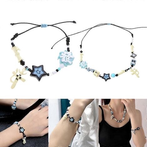 Collier élégant Étoile Porte-Bonheur pour Halloween - Bracelet Étoile Sourire (1/4)